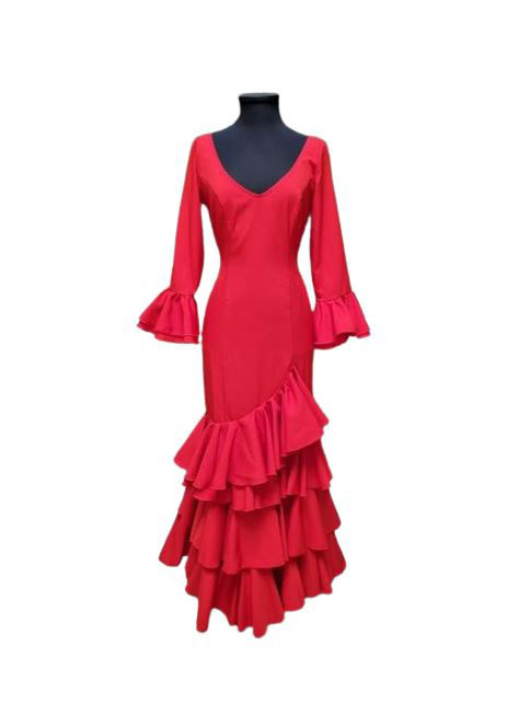 Taille 46, Robe Flamenco Modèle Lolita. Rouge